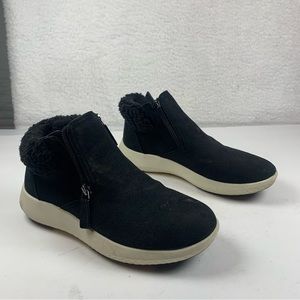 Easy Spirit Womens Elin 3 Faux Leather‎ Double Zipper Ankle Boots 7.5 Shoes 7749